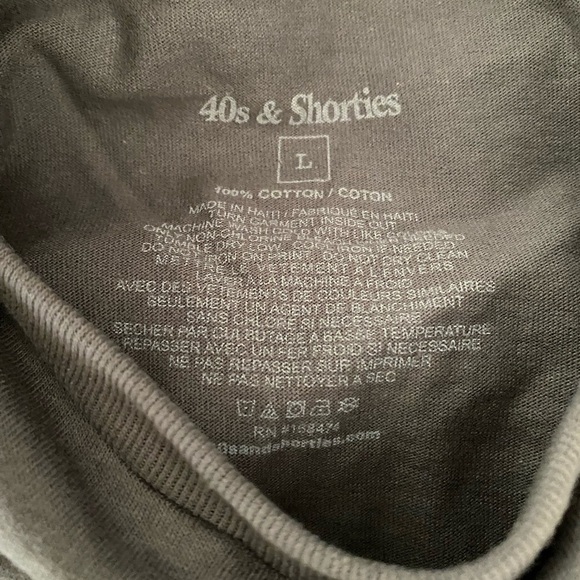 NWT 40s & Shorties Gray Tee Shirt Size Large - Picture 5 of 5